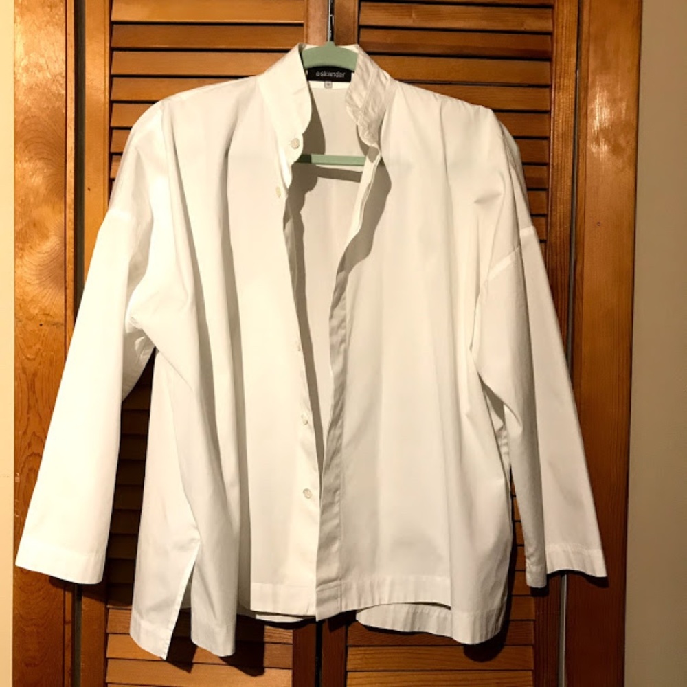 eskandar white button up top